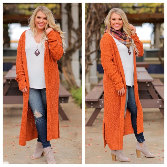 SKYE by Infinity Raine Sweaters - ✨LAST ONE✨PLUS Rust Cozy Knit Long Sweater